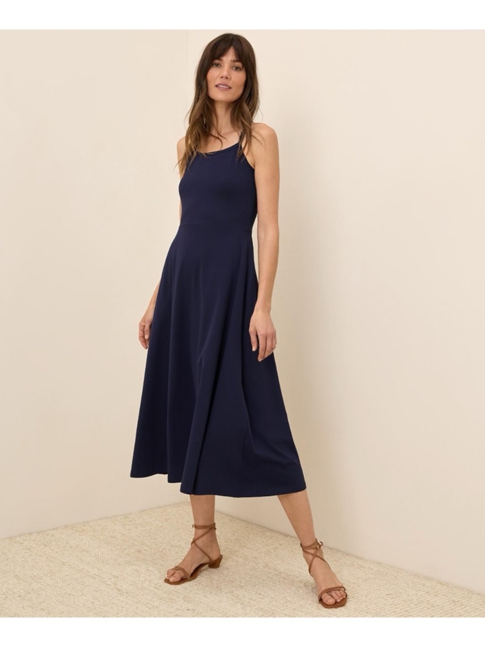 Pact Organic Fit & Flare Midi Dress